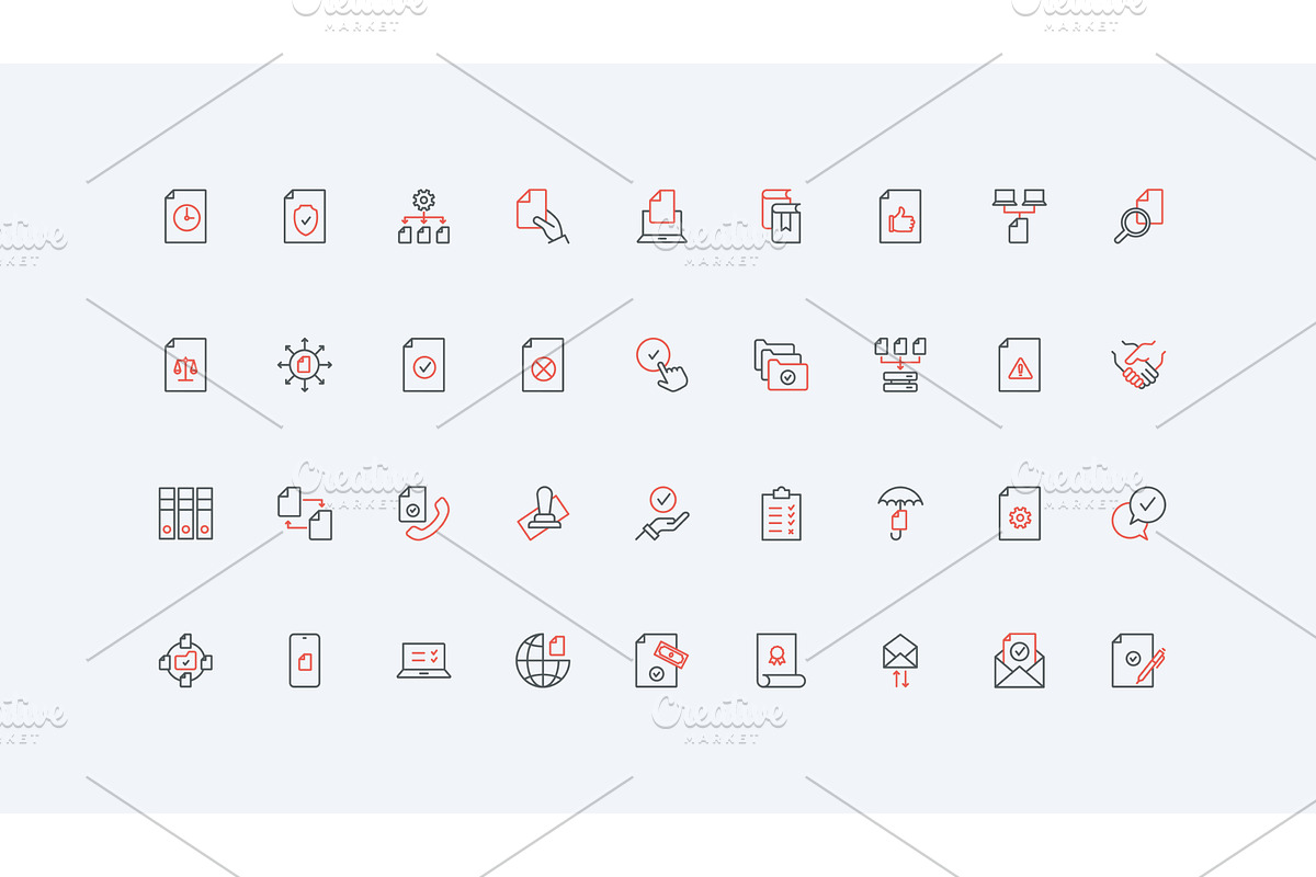 Document validation icons, an Object Illustration by Lemberg Vector