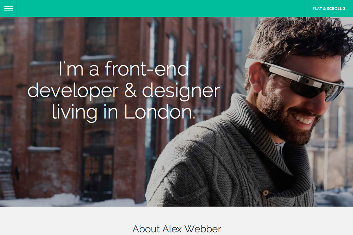 Flat & Scroll 2 - Bootstrap 3 vCard, a Bootstrap Template by Alvarez Themes (Photo 1 of 2)