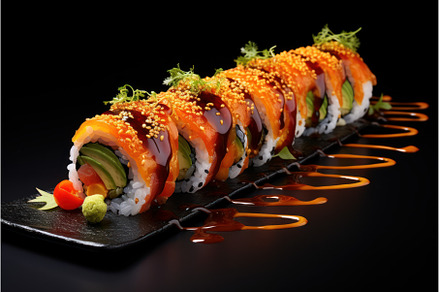 Colorful Japanese food roll, a Food & Drink Photo by Ylivdesign