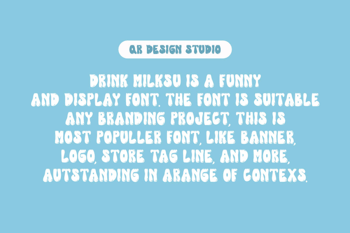 Drink Milksu - Free Fonts, a Handwritten Font by QR Design Studio (Photo 6 of 8)