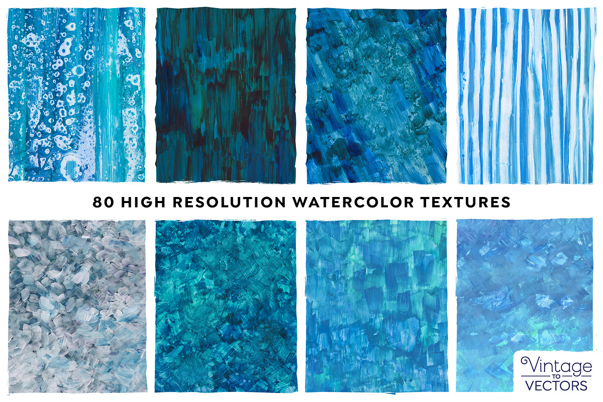 ICICLE BLUE Watercolor Texture Set, a Texture Graphic by Vintage To Vectors (Photo 7 of 16)