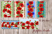 Pattern, border red poppies, a Pattern Graphic by SokolovaSv (Thumbnail 3 of 3)