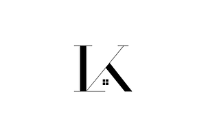 Minimalist Letter K Real Estate Logo