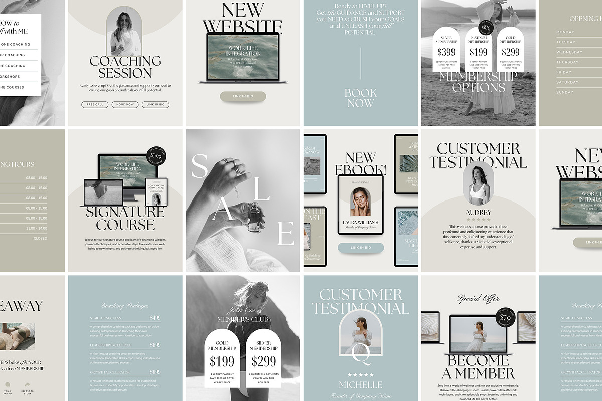 Wellness Instagram Templates, a Social Media Template by Studio Loire (Photo 5 of 8)