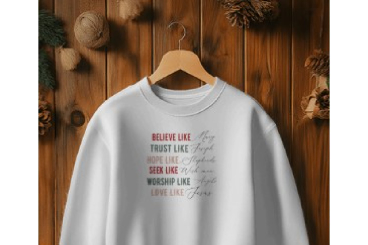 Believe Like Mary Tshirt SVG, an Object Graphic by Digi_Design_World (Photo 6 of 12)