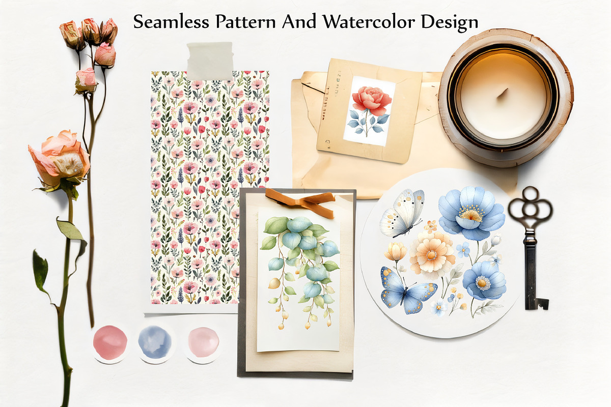 Watercolor Spring Garden, an Illustration by DreamCafeArt (Photo 6 of 8)