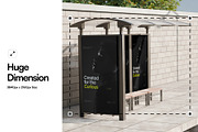 Bus Stop Billboard 2 Mockup, an Advertising Mockup by SLAB! Design (Thumbnail 2 of 7)