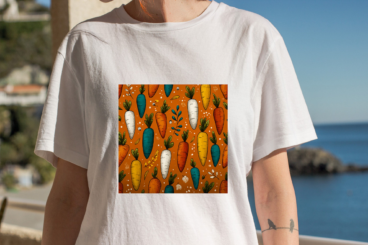 Seamless Carrot Pattern, a Pattern Graphic by SVGArt (Photo 6 of 8)