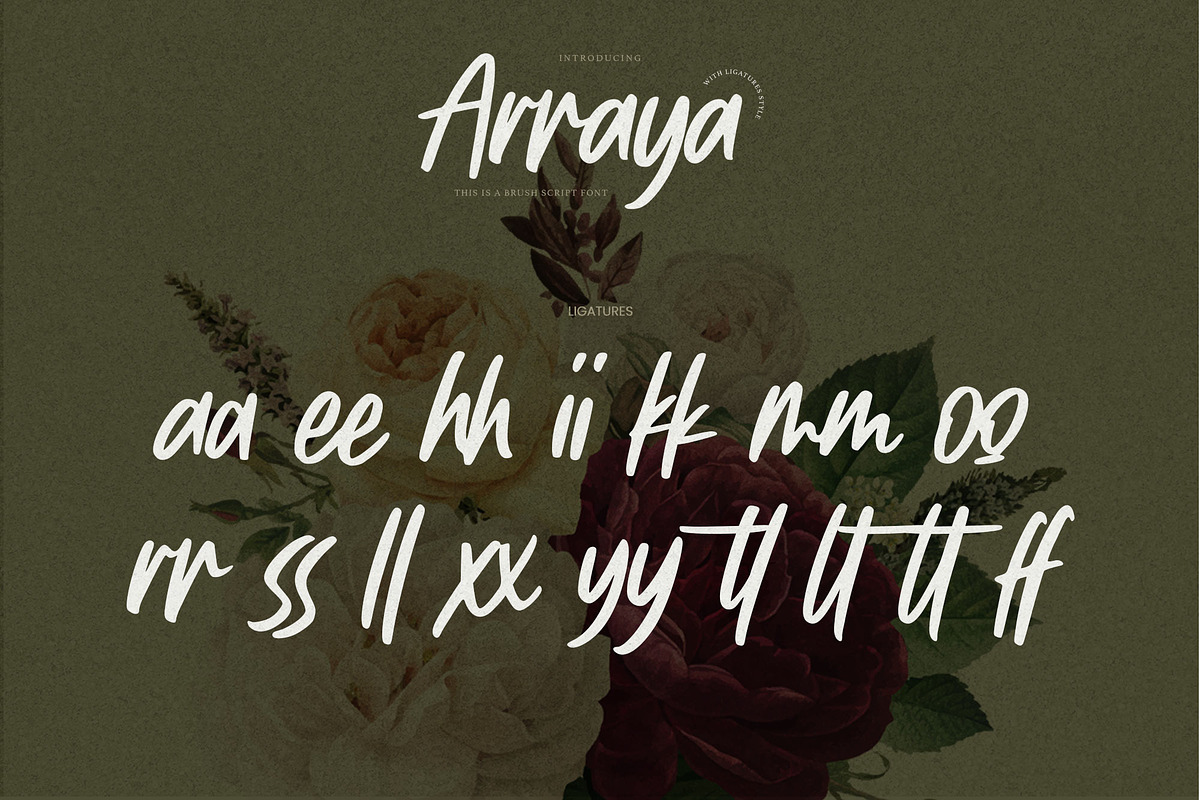 Arraya – Brush Script Font, a Handwritten Font by Gassstype (Photo 7 of 8)