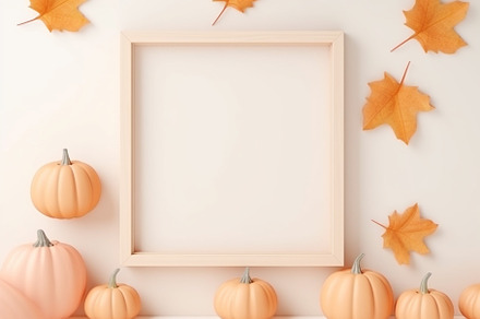 Fall Frame for Mockup, a Holiday Photo by Cathy Cárcamo