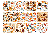 Thanksgiving Turkey Seamless, an Illustration by Mashimara (Thumbnail 4 of 4)