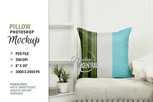 Square Home Pillow Chair Mockup