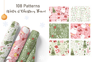 Winter And Christmas Patterns BUNDLE