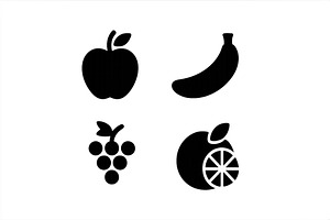 Colorful fruits including an apple, a Food Illustration by ZinetroN