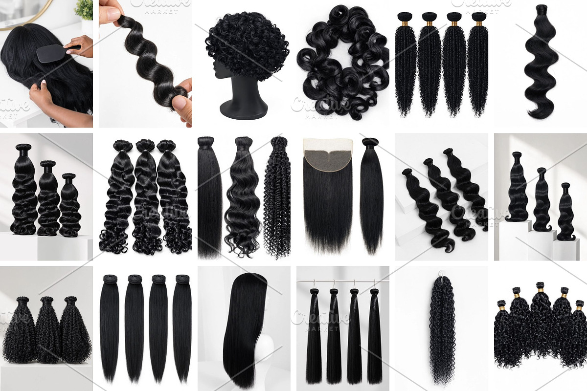 Black Hair Wig Stock Photos, a Beauty & Fashion Photo by Selenique Studio (Photo 9 of 11)