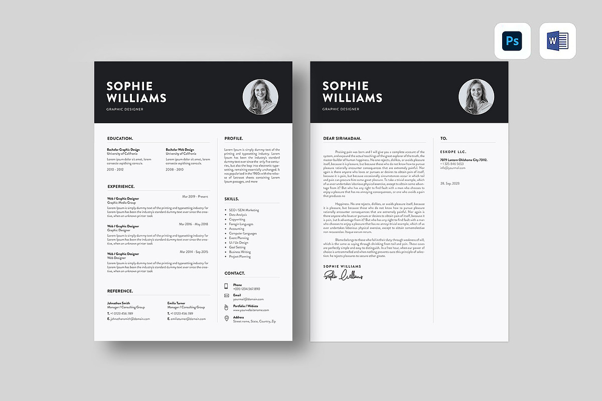 Resume, a Resume Template by UX-group (Photo 1 of 5)