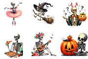 Funny Skeleton Clipart Bundle, an Illustration by DreamArtGraphic (Thumbnail 2 of 4)