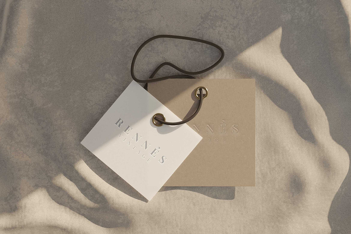 Rennes || Hanging Label Tag Mockup, a Packaging Mockup by JafarNation (Photo 2 of 8)