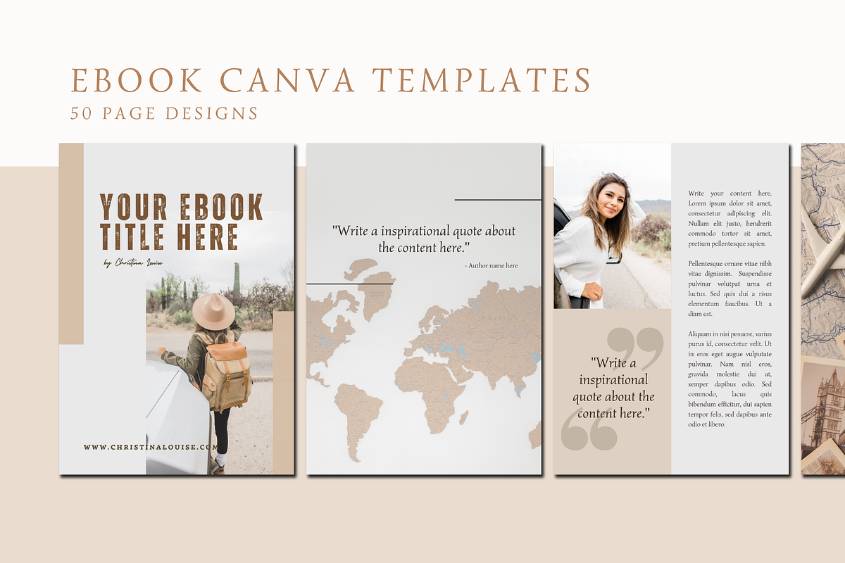 Latte Travel EBOOK CANVA TEMPLATE, a Magazine Template by The Little Lily Studio (Photo 2 of 5)