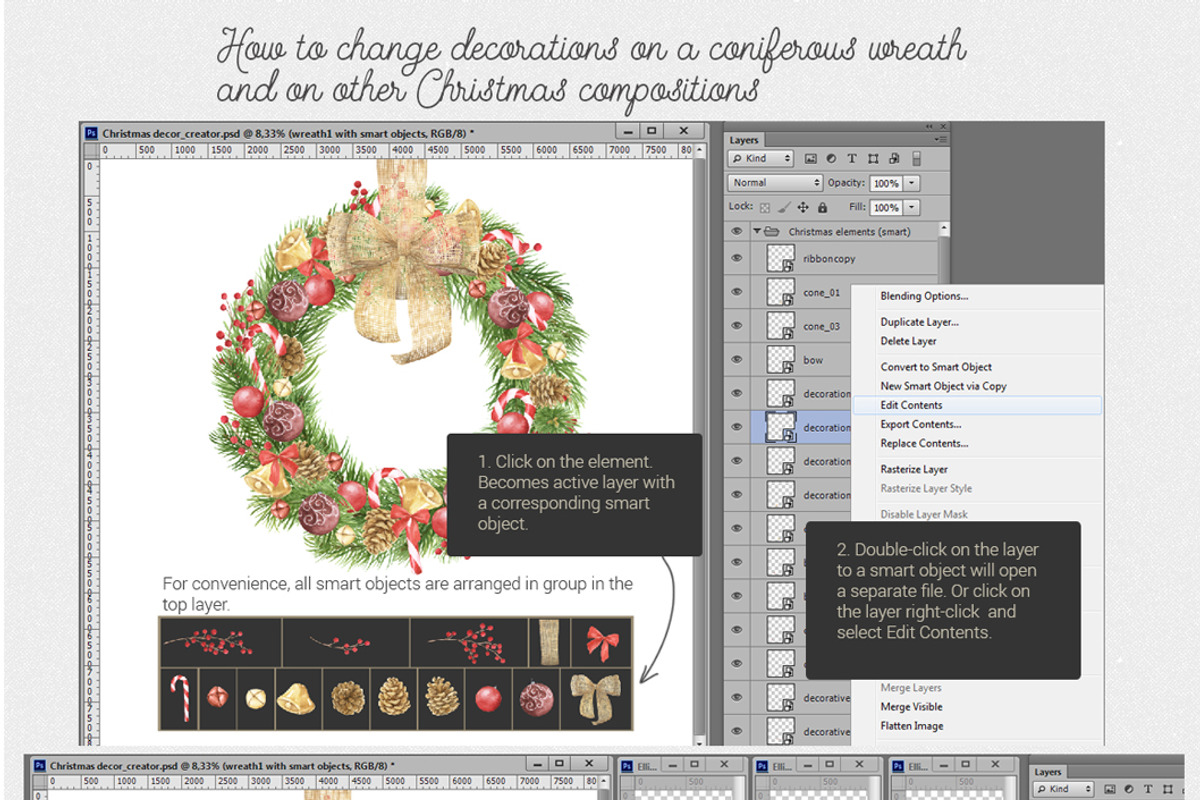 Christmas Creator Pack Watercolor, a Decorative Illustration by NataliVA (Photo 3 of 13)