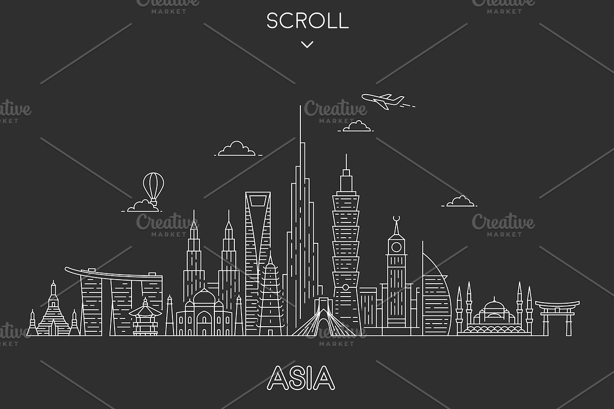 Collection of 14 cities skylines, an Illustration by GlebTagirov (Photo 9 of 9)