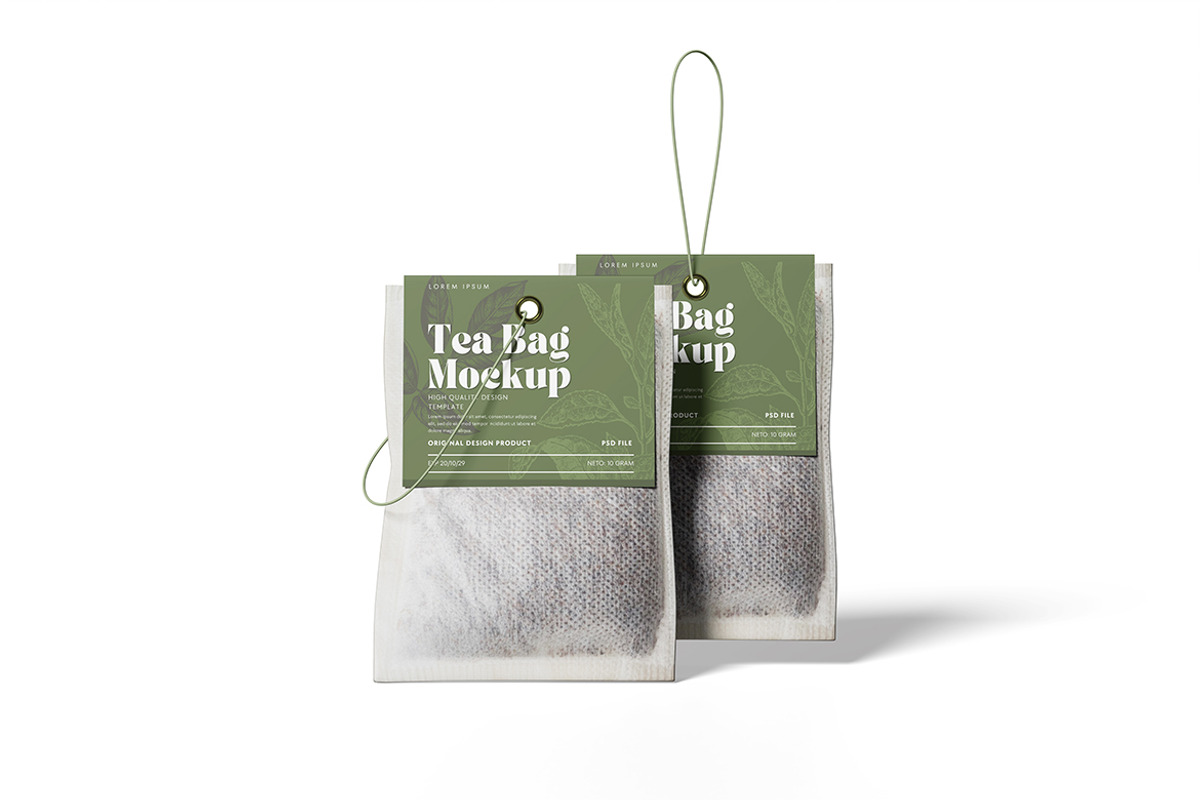 Tea Bag Mockup, a Product Mockup by bimockup (Photo 5 of 6)