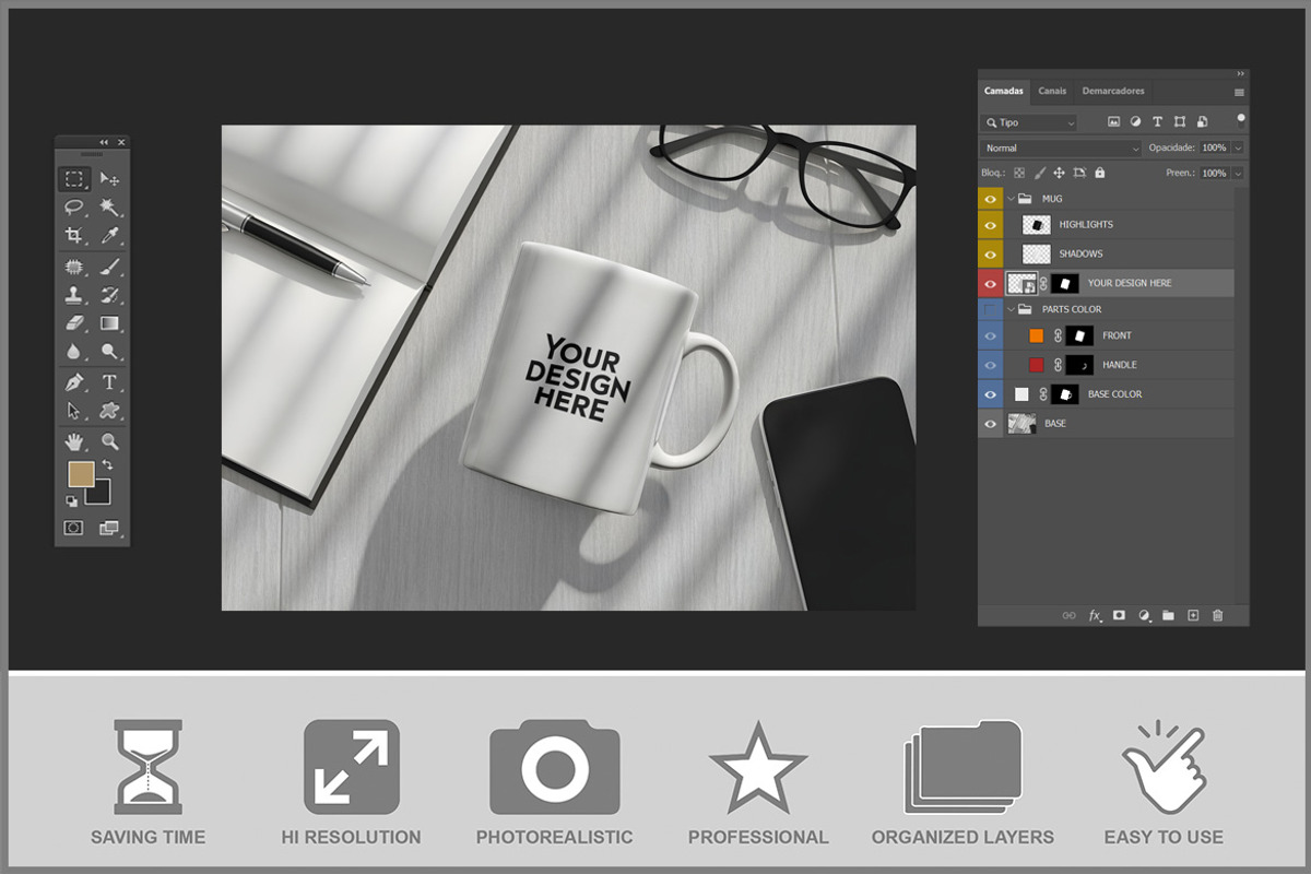 Mug Mockup PSD, a Cups & Container Mockup by Bruno's Shop (Photo 3 of 4)