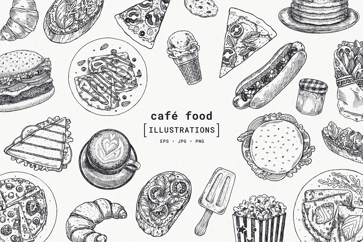 Cafe food illusrations, a Food Illustration by adehoidar (Photo 1 of 6)