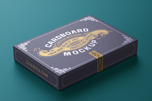 Flat Colored Box Mockup