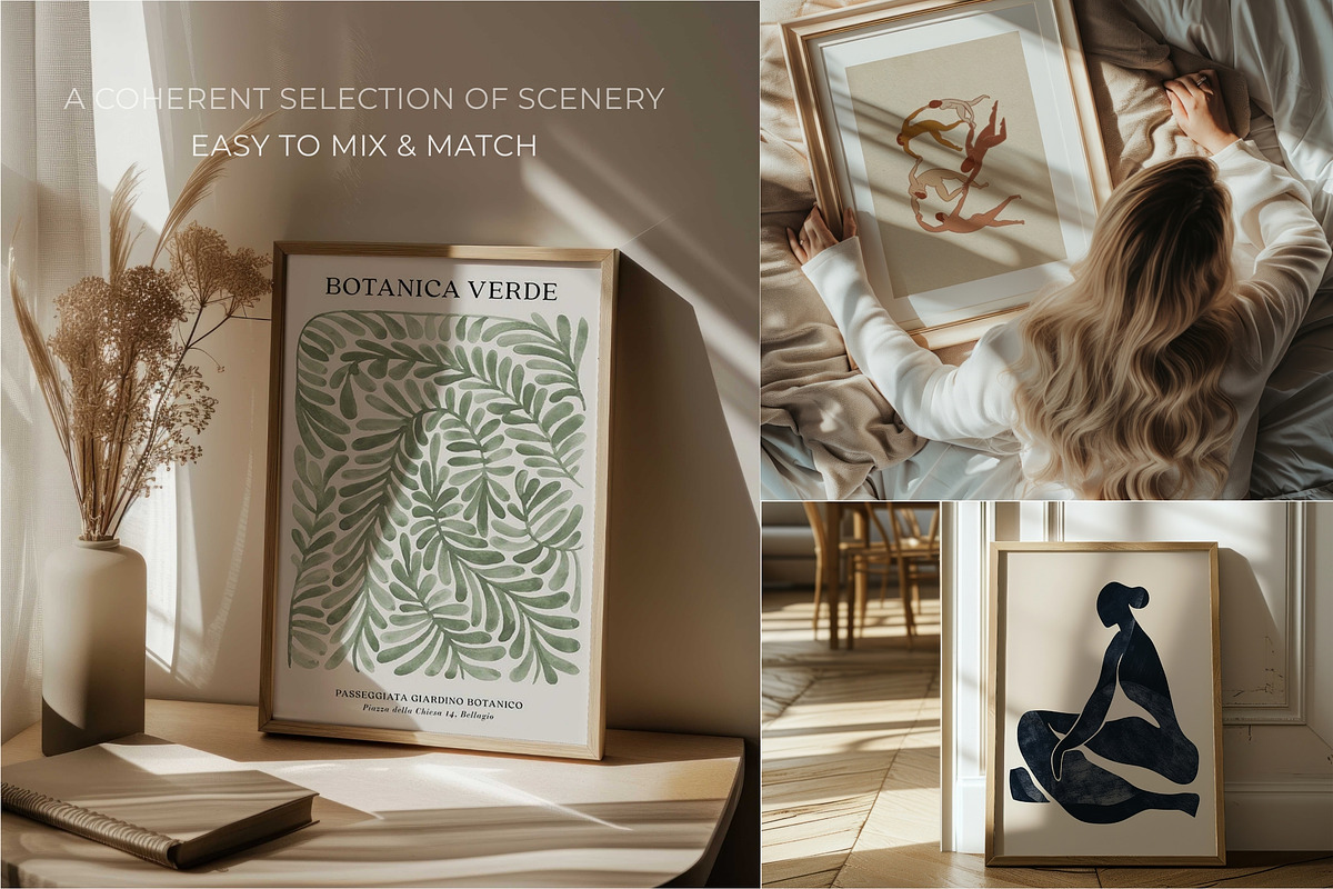 Parisienne Frames Mockup Bundle, a Household Mockup by Blank Studio (Photo 3 of 6)