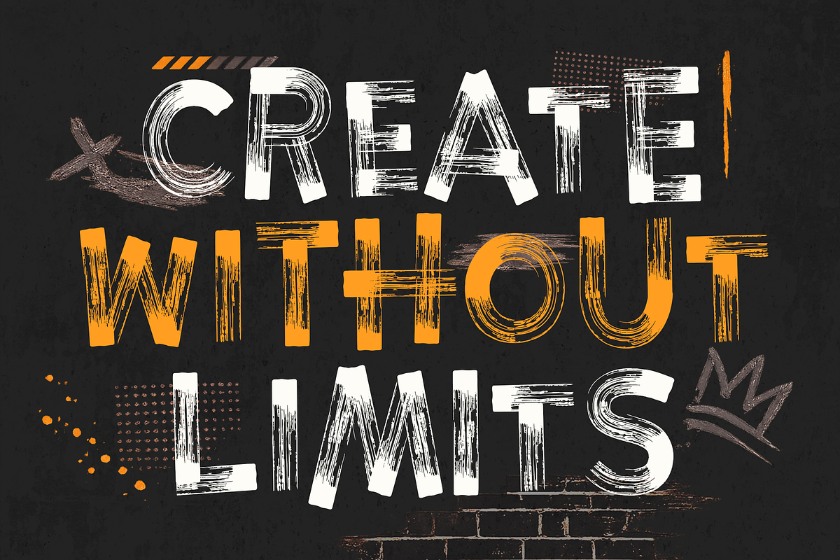 Brushque - Dry Brush Paint Font, a Handwritten Font by Typia Nesia (Photo 2 of 9)