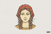 Boho Woman With Braids PNG, Hand, an Illustration by SharpMarketplace (Thumbnail 1 of 4)