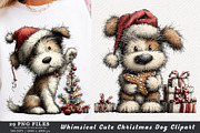 Whimsical Cute Christmas Dog Clipart, a Transportation Illustration by Digital Artistic99 (Thumbnail 1 of 5)