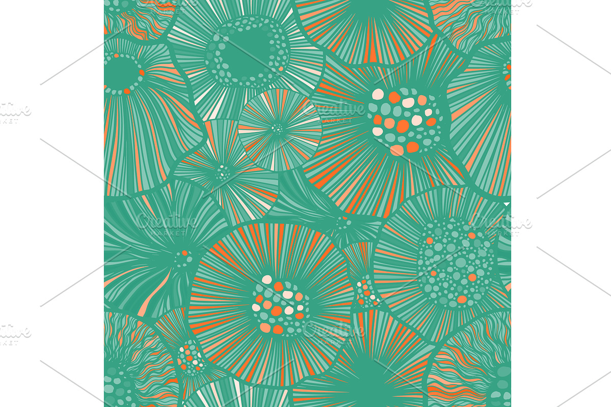 Seamless background graphic circles, an Illustration by Nenahliadava Design