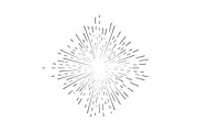 Retro Sunburst Signs Thin Line Icon, an Outline Icon by Bigmouse_art (Thumbnail 9 of 14)