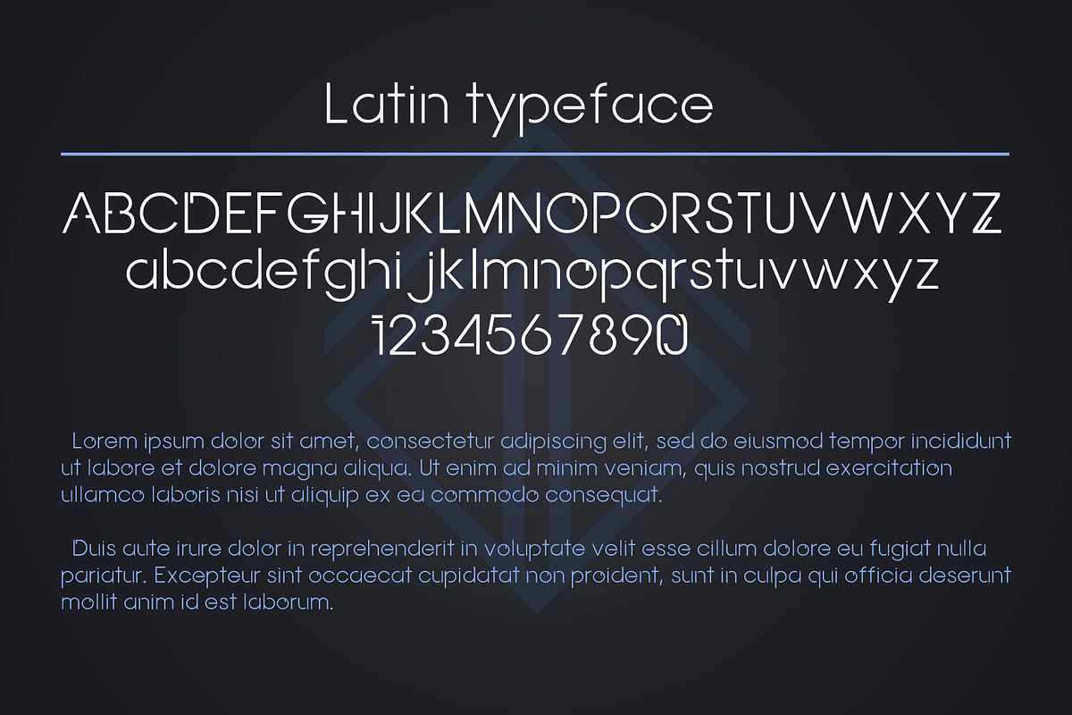 Fractal. Futuristic OTF font preview 3