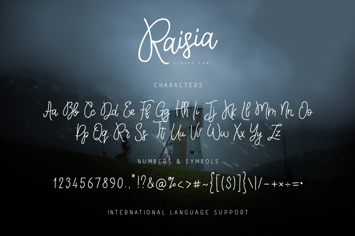 Raisia Script Font preview 6