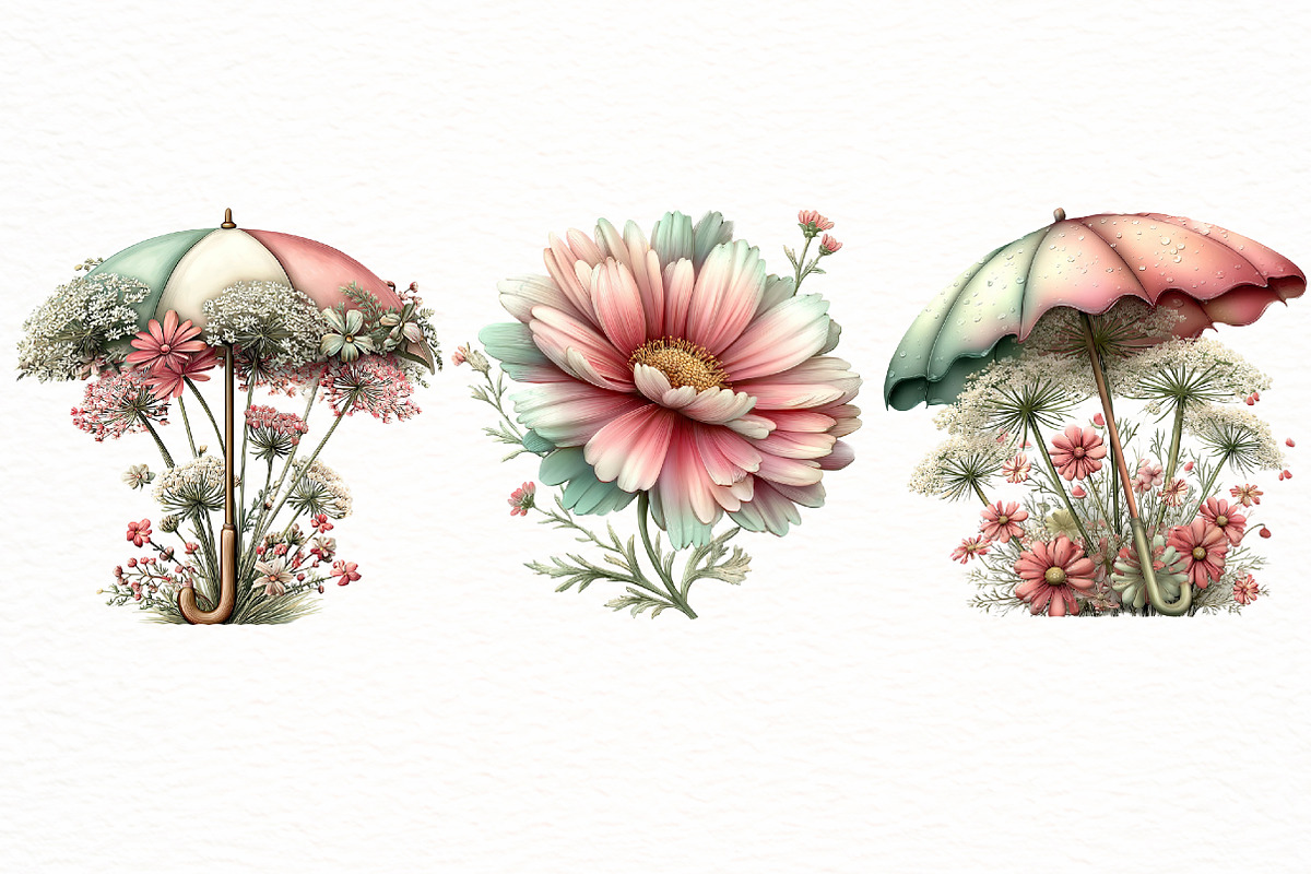 Whimsical wildflower Clipart, an Illustration by Designworld (Photo 5 of 8)