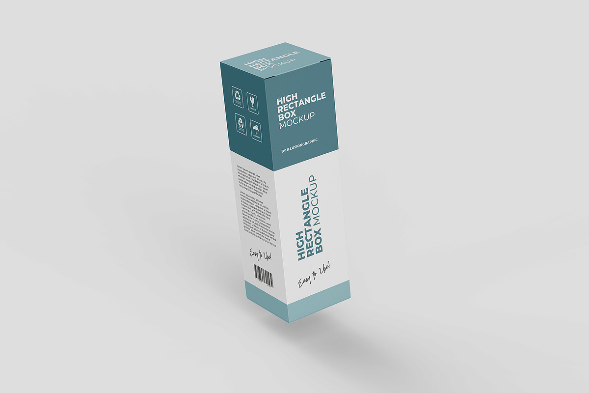 High Rectangle Box Mockup - 6 views, a Packaging Mockup by Illusiongraphic (Photo 2 of 19)