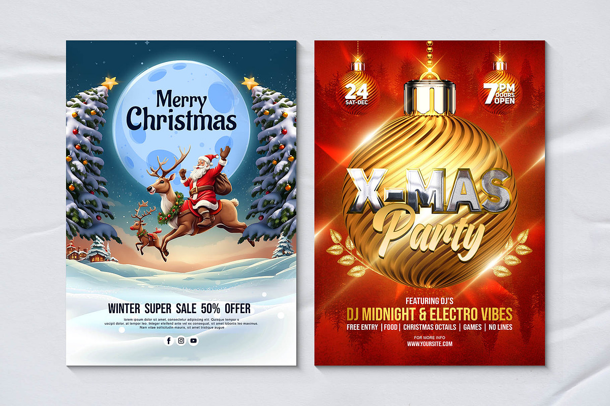 Christmas Bundle Vol.1, a Poster Template by Black Spade Design (Photo 4 of 6)