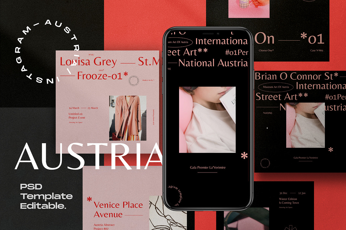 AUSTRIA - Social Media Post&Stories, a Social Media Template by Dirtytemp Studio (Photo 1 of 6)