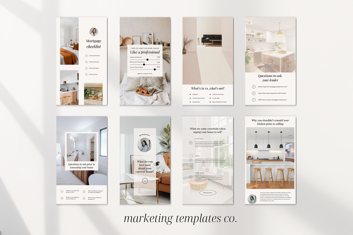 Real Estate Instagram Story Template, a Social Media Template by Marketing Templates Co. (Photo 2 of 9)