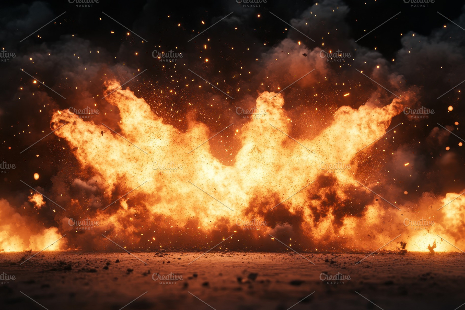 Dramatic dust explosion creates inte, a Photo by Iftikhar Alam