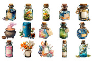Fairy Apothecary Watercolor Clipart, an Illustration by Craft Nest (Thumbnail 3 of 4)