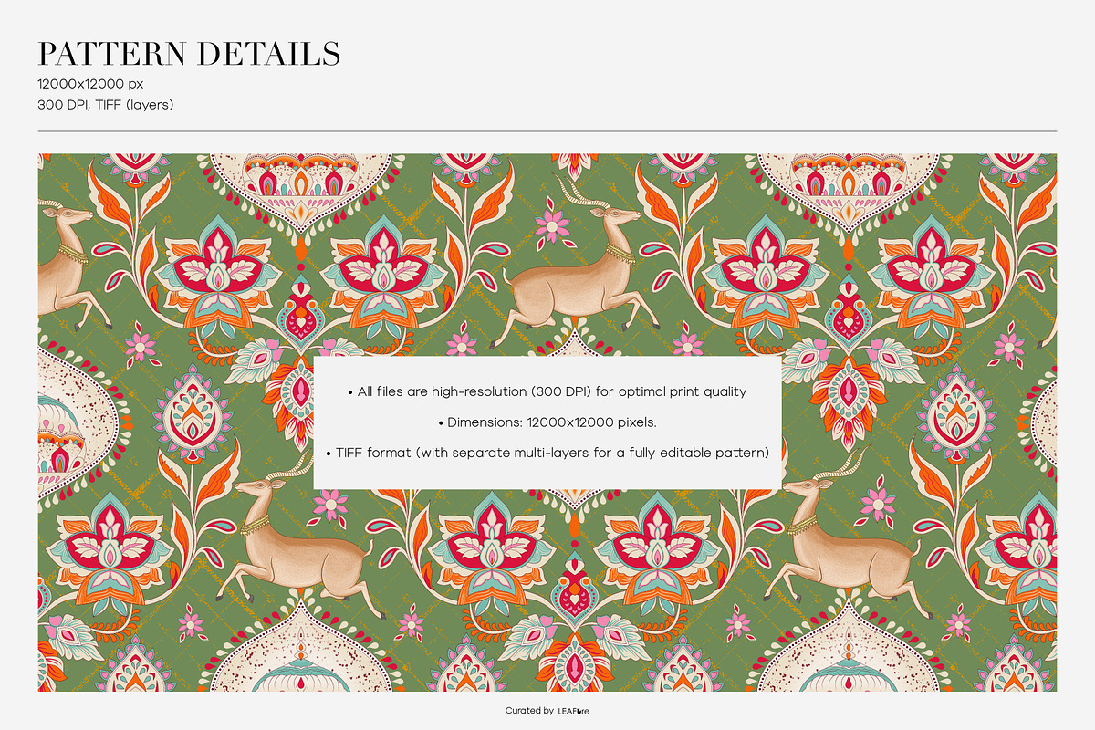 Manzar Mahal Traditional Prints, a Pattern Graphic by LEAFure (Photo 2 of 12)