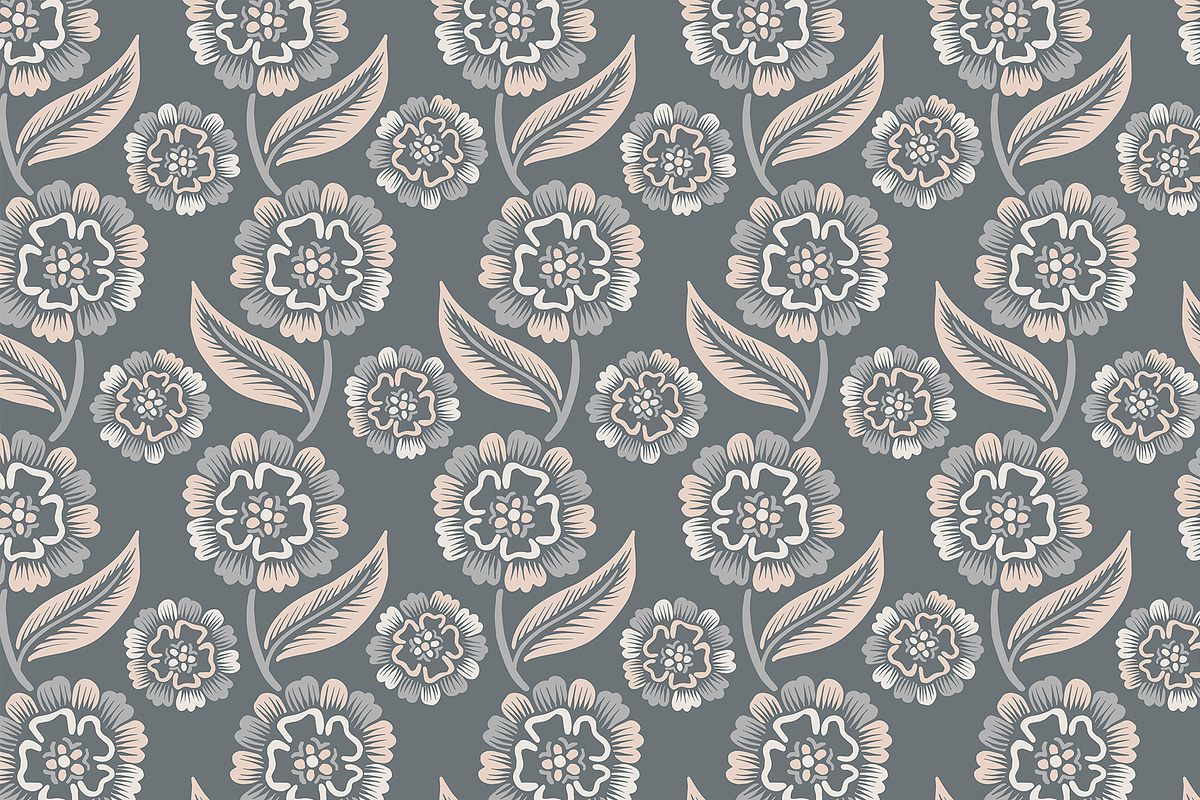 Block Print stylized floral, a Decorative Illustration by Tanna.ART (Photo 9 of 13)