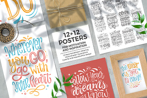 MOTIVATIONAL SET / 12+12 posters