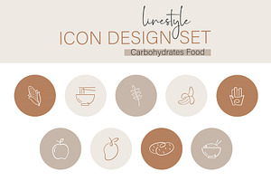 Icon Design Carbohydrates Food