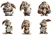 Funny Easter Bunny Clipart, an Illustration by Sublimation Artist (Thumbnail 7 of 7)