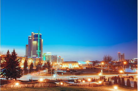 Business Center Of Minsk At Night, an Architecture Photo by Our Amazing World